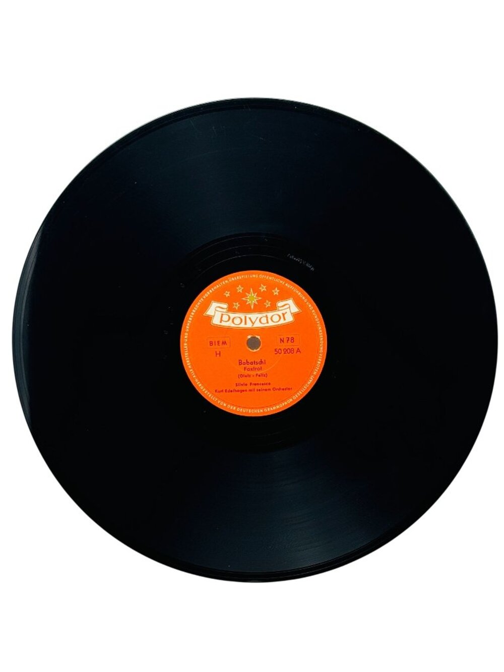 Silvio Francesco Babatschi 10 Inch Shellac Record 78 RPM Polydor 50-208 Germany